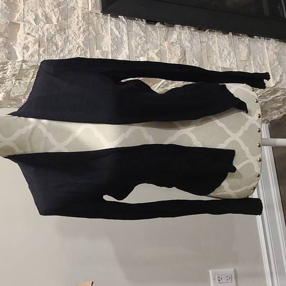 Ted Baker Cardigan with Woven Floral Printed Back Panel - Picture 3 of 9